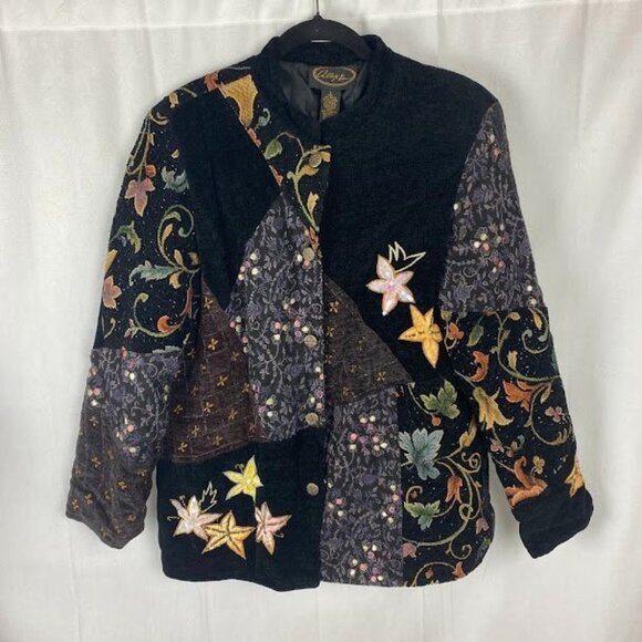 Alex Kim 90's Patchwork Wearable Art Multicolor Blazer Women's Large. - Picture 3 of 11